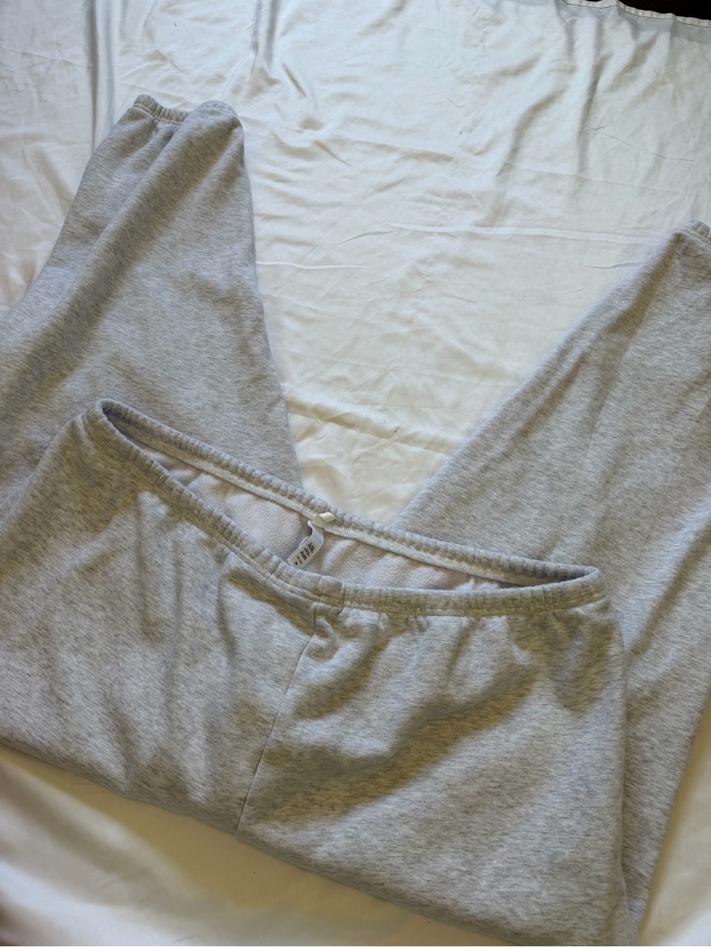 SKIMS Light Heather Gray Cozy Track Joggers